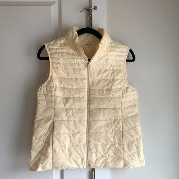 Ultralight Cream Puffer Vest - Picture 1 of 3